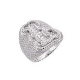 Letter L Size 10 Moissanite Ring